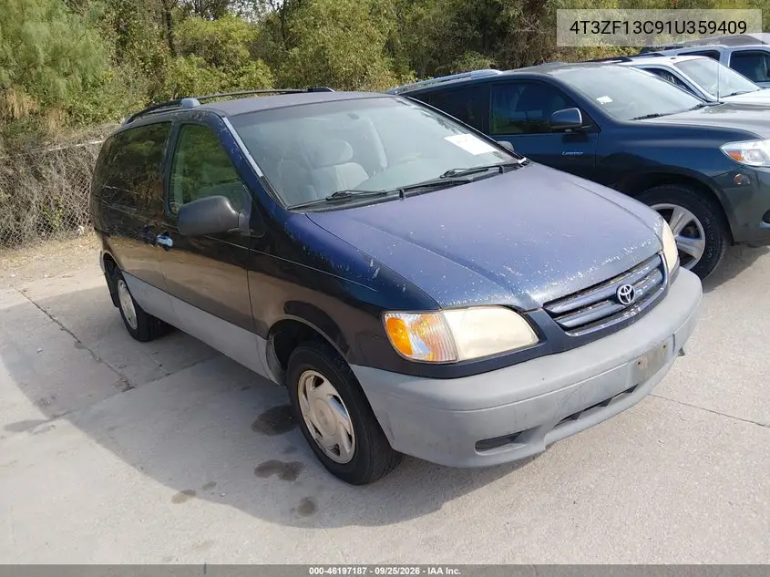 TOYOTA SIENNA 2001, VIN 4T3ZF13C91U359409