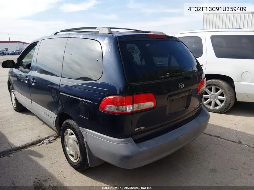 2001 TOYOTA SIENNA VIN 4T3ZF13C91U359409 — фото 3