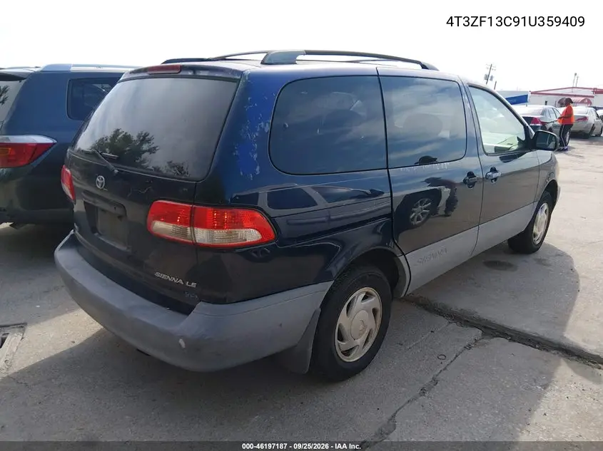 2001 TOYOTA SIENNA VIN 4T3ZF13C91U359409 — фото 4