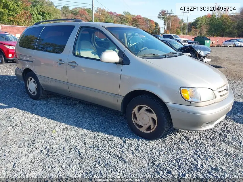 TOYOTA SIENNA 2002, VIN 4T3ZF13C92U495704