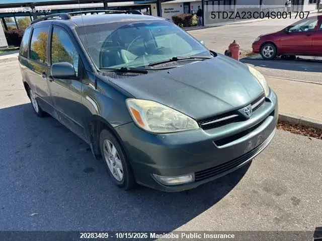 TOYOTA SIENNA 2004, VIN 5TDZA23C04S001707