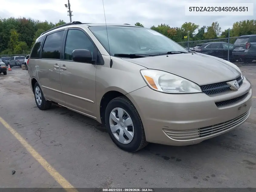 TOYOTA SIENNA 2004, VIN 5TDZA23C84S096551