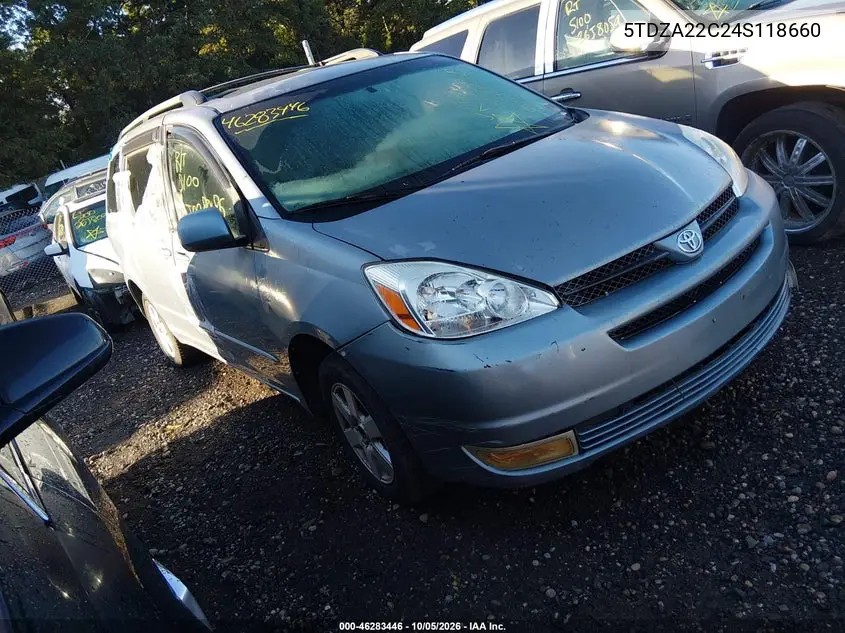 TOYOTA SIENNA 2004, VIN 5TDZA22C24S118660