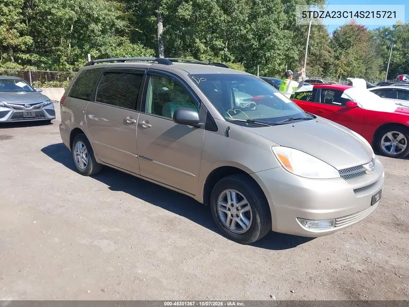 TOYOTA SIENNA 2004, VIN 5TDZA23C14S215721