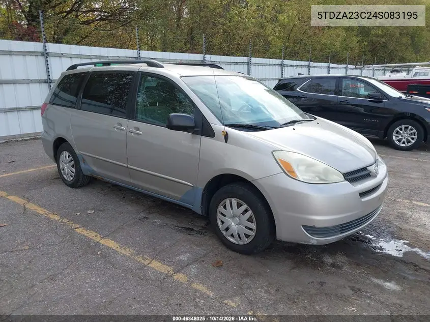 TOYOTA SIENNA 2004, VIN 5TDZA23C24S083195