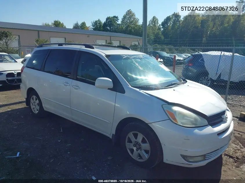 TOYOTA SIENNA 2004, VIN 5TDZA22C84S067326