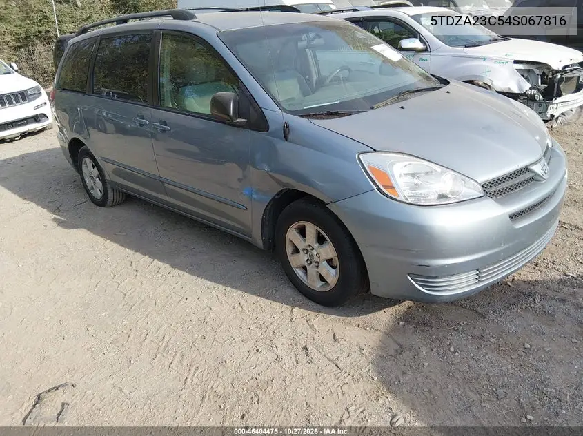 TOYOTA SIENNA 2004, VIN 5TDZA23C54S067816