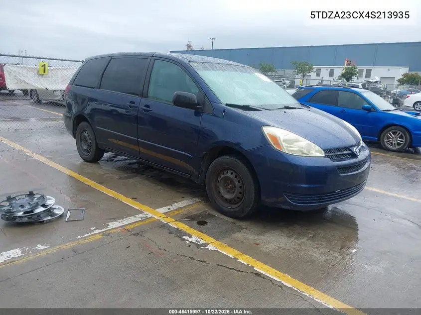 TOYOTA SIENNA 2004, VIN 5TDZA23CX4S213935