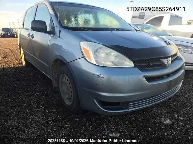 TOYOTA SIENNA 2005, VIN 5TDZA29C85S264911