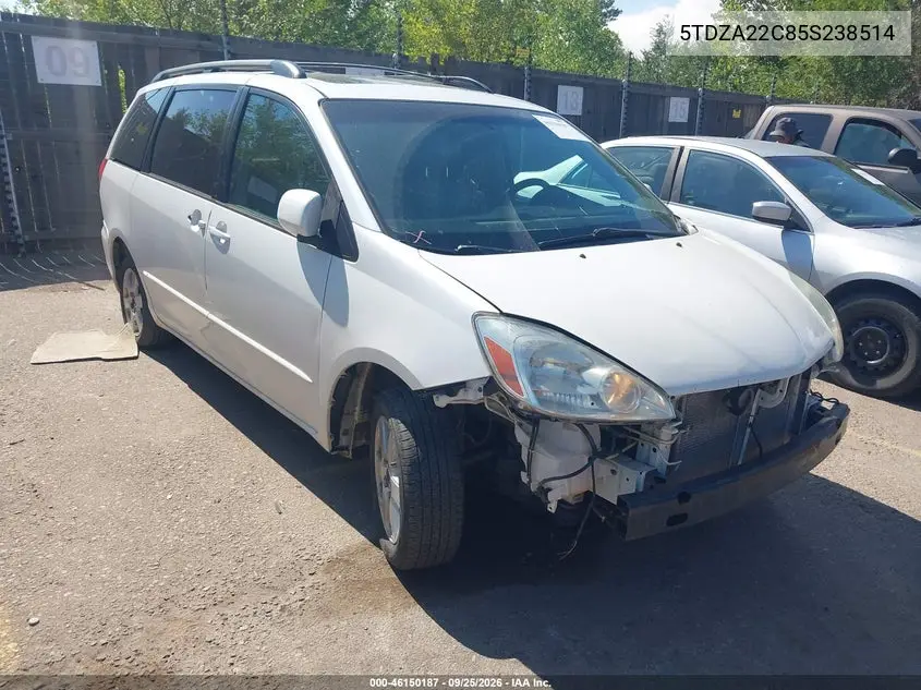 TOYOTA SIENNA 2005, VIN 5TDZA22C85S238514