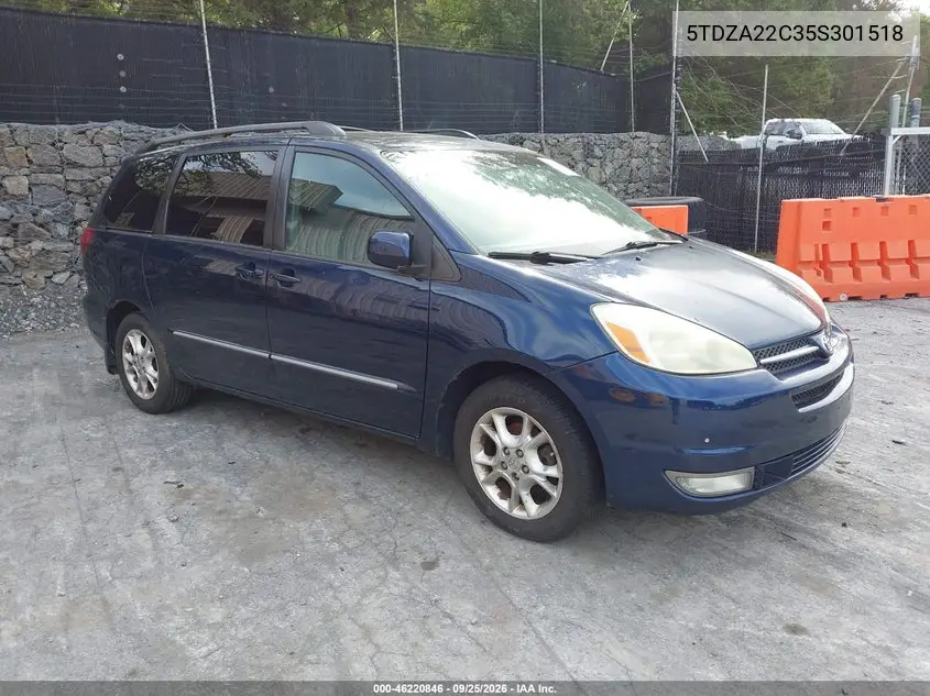 TOYOTA SIENNA 2005, VIN 5TDZA22C35S301518