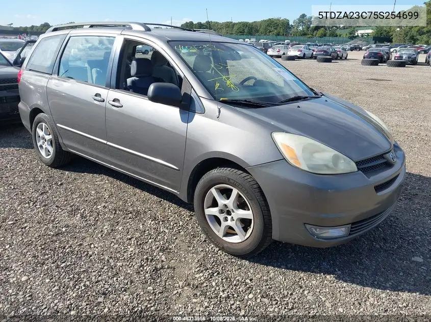 TOYOTA SIENNA 2005, VIN 5TDZA23C75S254699