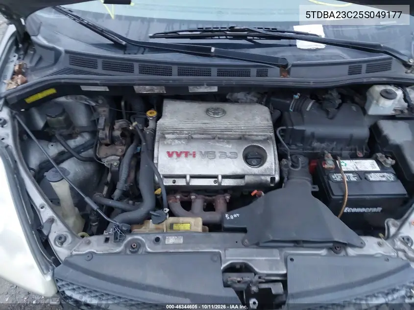 2005 TOYOTA SIENNA VIN 5TDBA23C25S049177 — фото 10