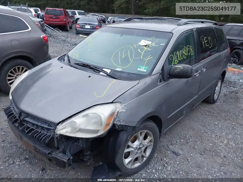 2005 TOYOTA SIENNA VIN 5TDBA23C25S049177 — фото 2