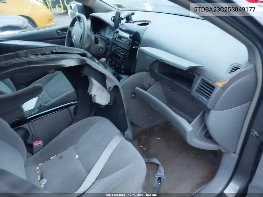2005 TOYOTA SIENNA VIN 5TDBA23C25S049177 — фото 5