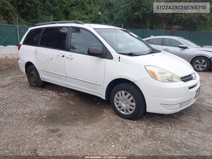 TOYOTA SIENNA 2005, VIN 5TDZA23C25S265710