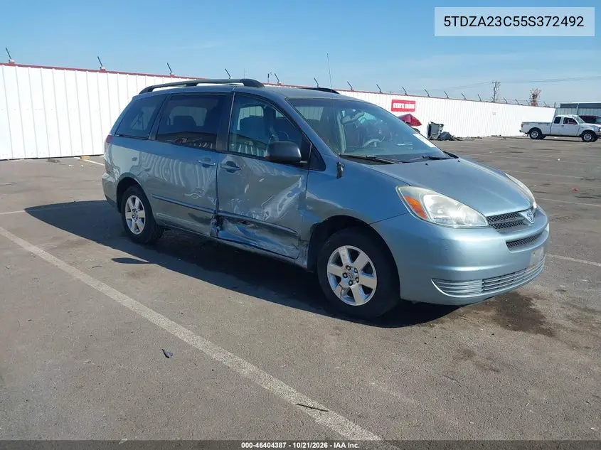 TOYOTA SIENNA 2005, VIN 5TDZA23C55S372492