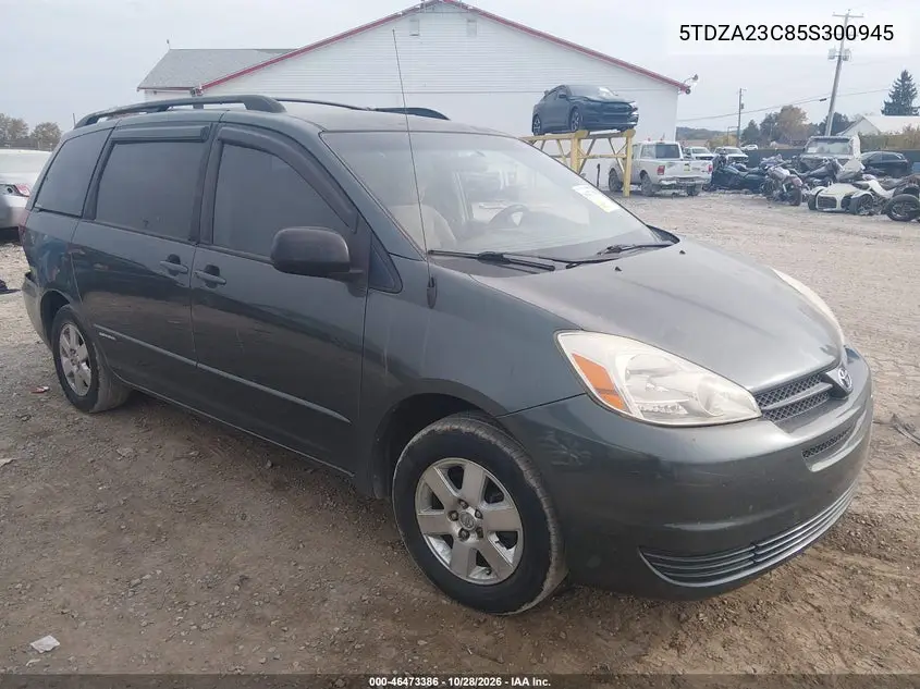 TOYOTA SIENNA 2005, VIN 5TDZA23C85S300945