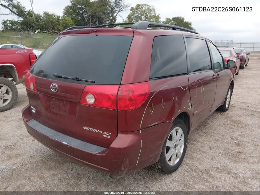 2006 TOYOTA SIENNA VIN 5TDBA22C26S061123 — фото 4