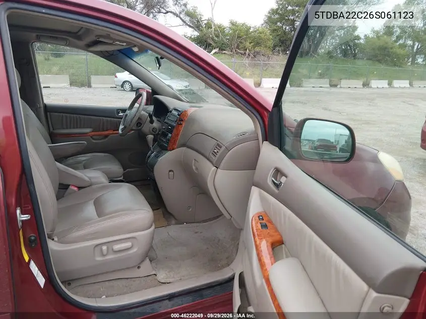 2006 TOYOTA SIENNA VIN 5TDBA22C26S061123 — фото 5