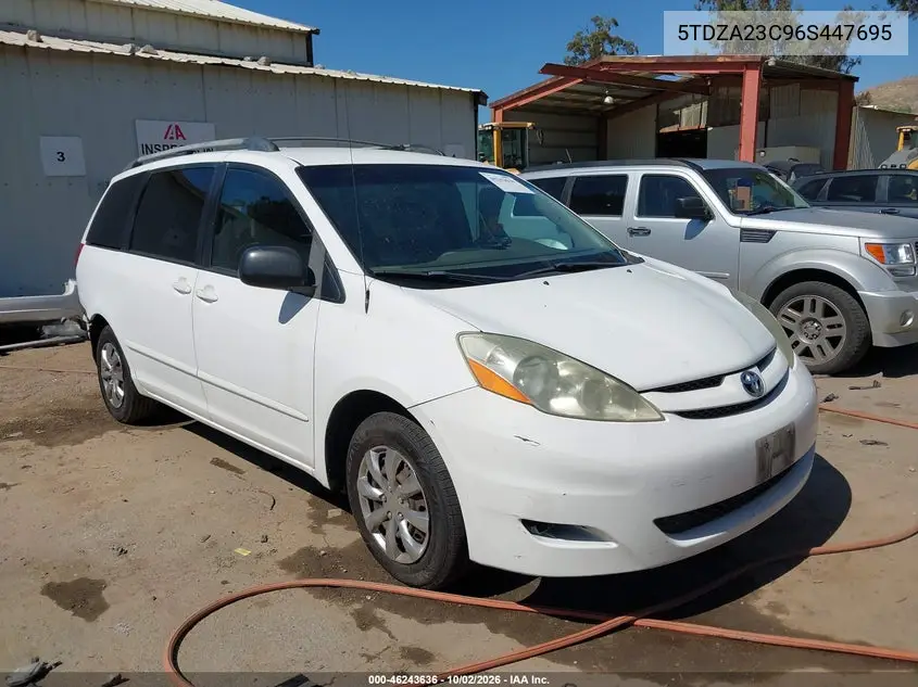 TOYOTA SIENNA 2006, VIN 5TDZA23C96S447695