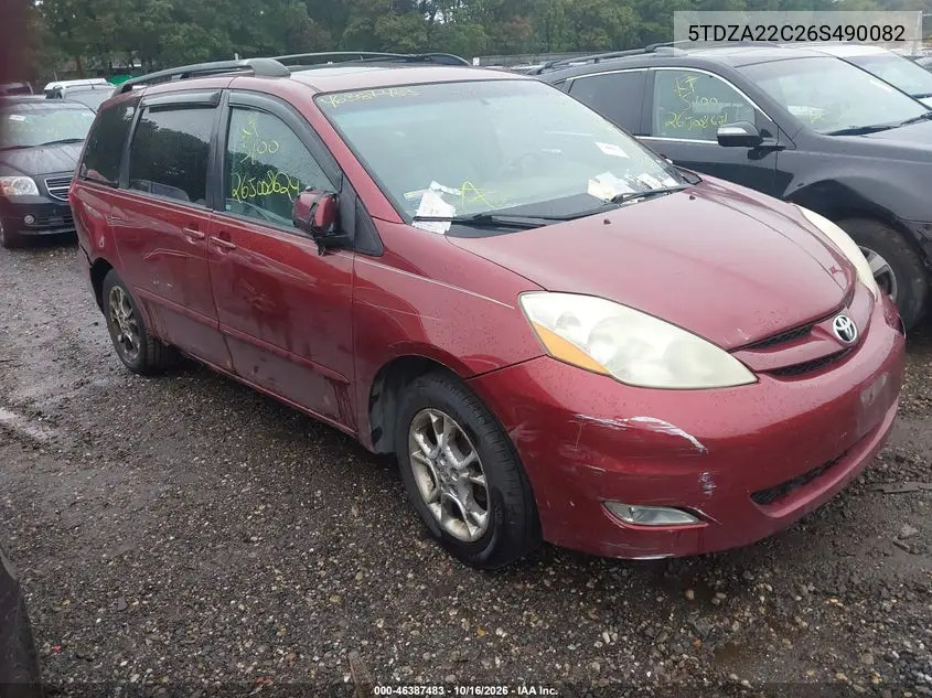 TOYOTA SIENNA 2006, VIN 5TDZA22C26S490082