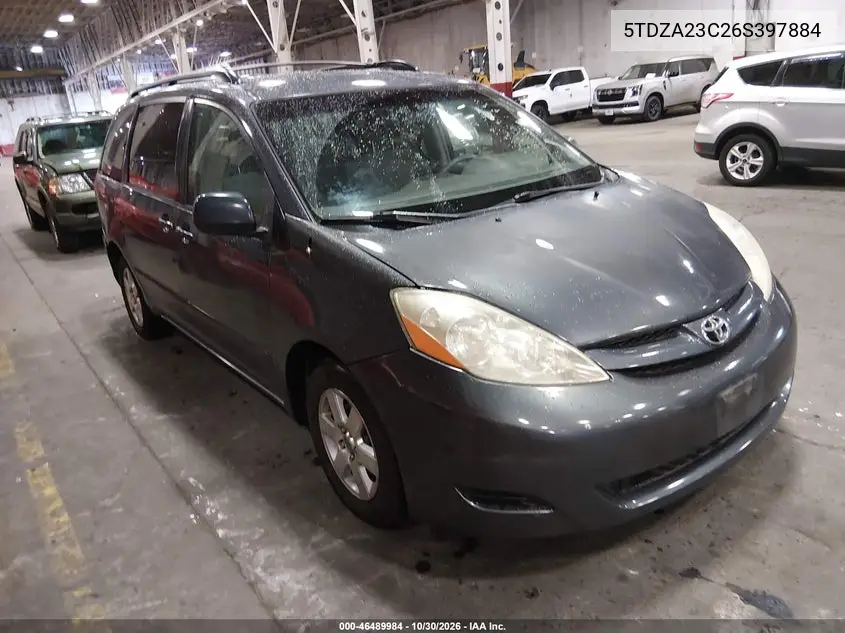 TOYOTA SIENNA 2006, VIN 5TDZA23C26S397884