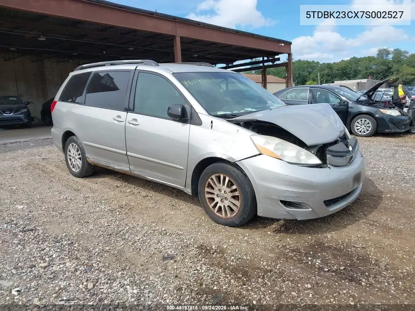 TOYOTA SIENNA 2007, VIN 5TDBK23CX7S002527