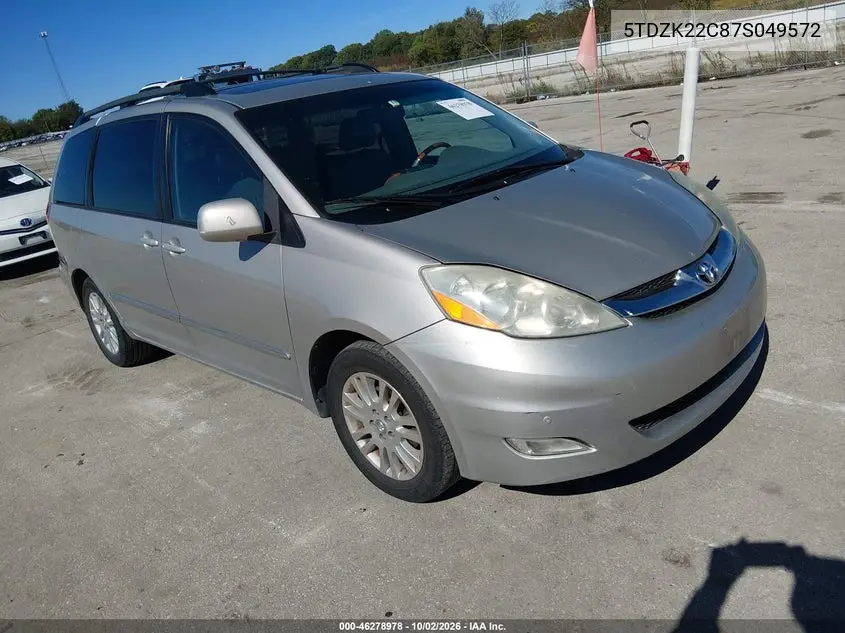 TOYOTA SIENNA 2007, VIN 5TDZK22C87S049572