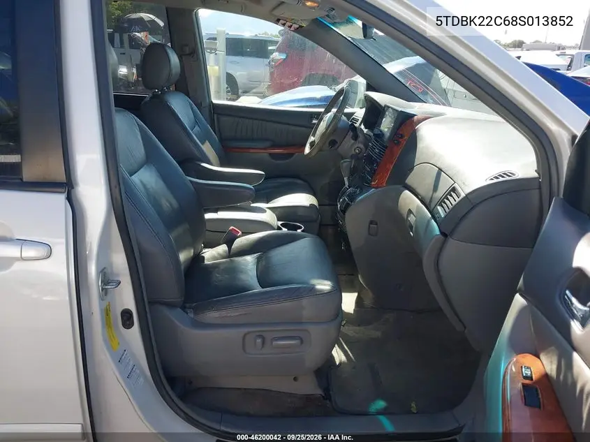2008 TOYOTA SIENNA VIN 5TDBK22C68S013852 — фото 5