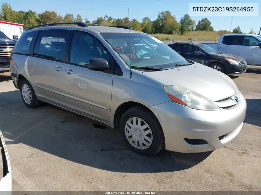 TOYOTA SIENNA 2009, VIN 5TDZK23C19S264955