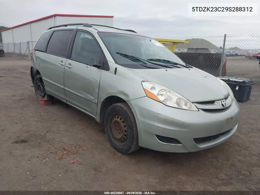 TOYOTA SIENNA 2009, VIN 5TDZK23C29S288312