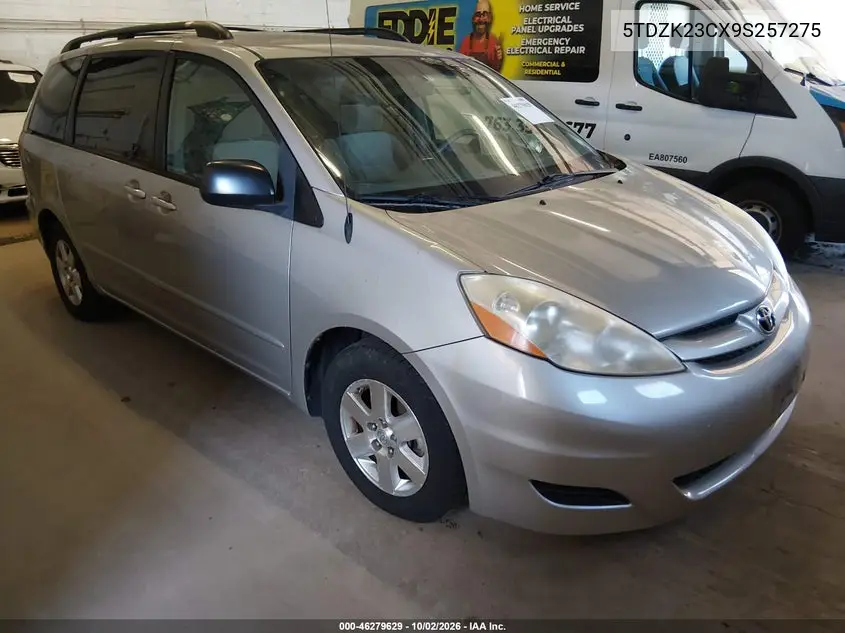 TOYOTA SIENNA 2009, VIN 5TDZK23CX9S257275