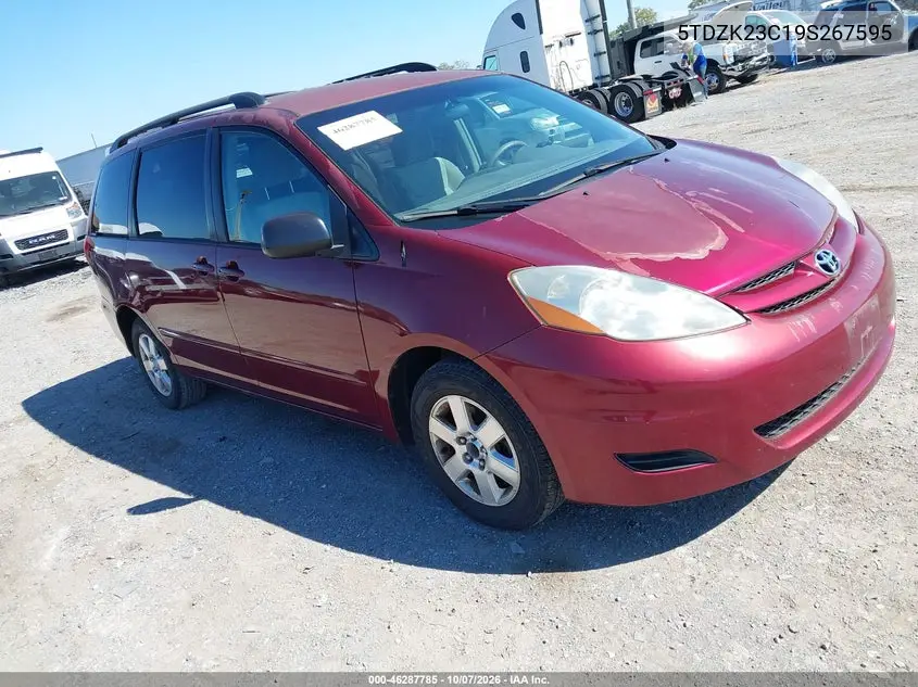 TOYOTA SIENNA 2009, VIN 5TDZK23C19S267595