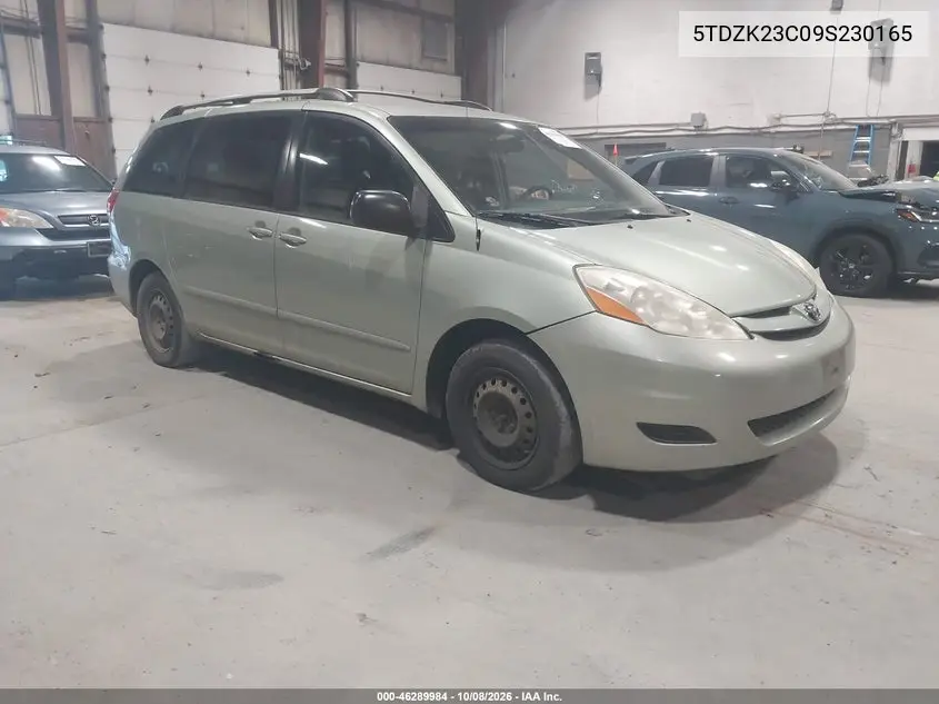 TOYOTA SIENNA 2009, VIN 5TDZK23C09S230165