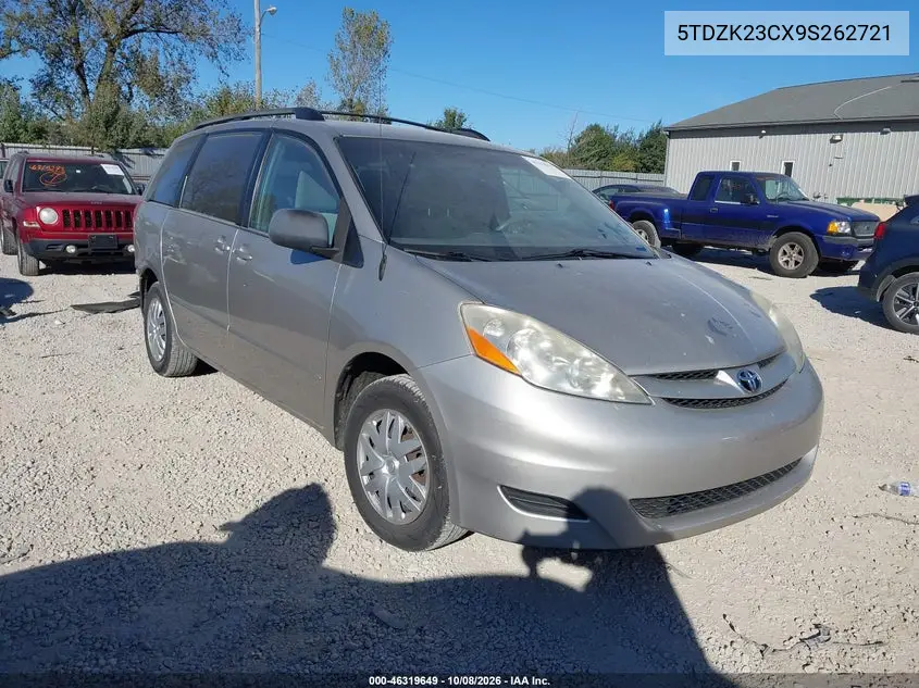TOYOTA SIENNA 2009, VIN 5TDZK23CX9S262721