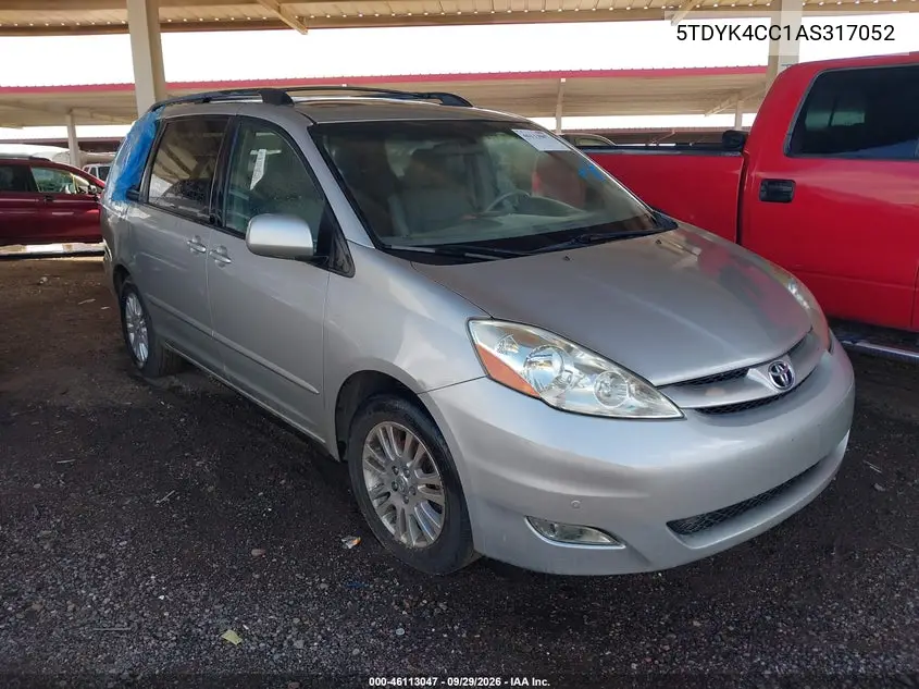 TOYOTA SIENNA 2010, VIN 5TDYK4CC1AS317052