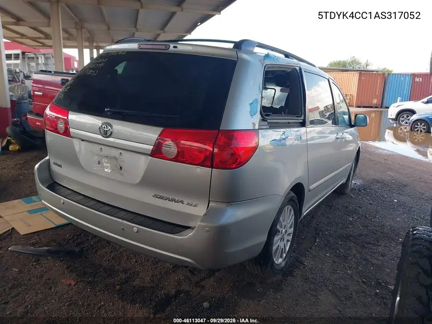 2010 TOYOTA SIENNA VIN 5TDYK4CC1AS317052 — фото 4