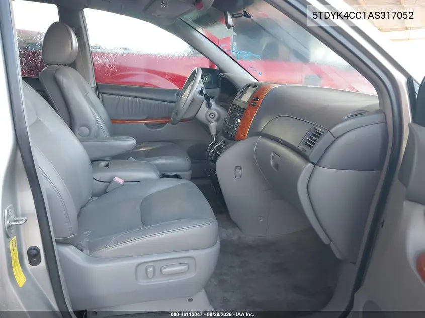 2010 TOYOTA SIENNA VIN 5TDYK4CC1AS317052 — фото 5