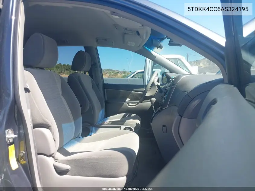 2010 TOYOTA SIENNA VIN 5TDKK4CC6AS324195 — фото 5