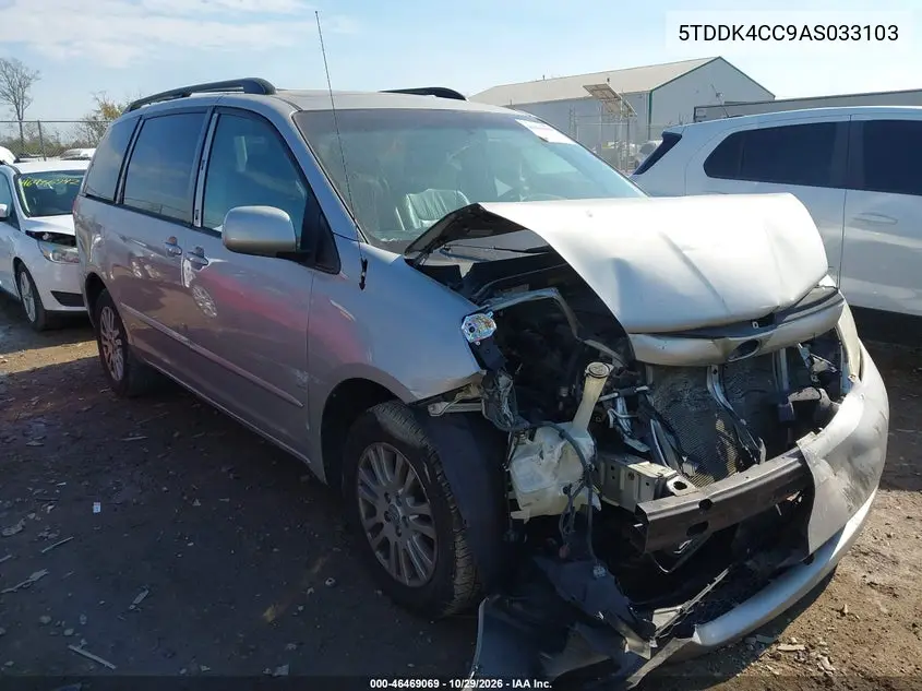 TOYOTA SIENNA 2010, VIN 5TDDK4CC9AS033103