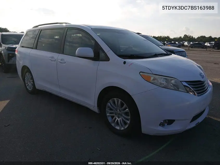 TOYOTA SIENNA 2011, VIN 5TDYK3DC7BS163988