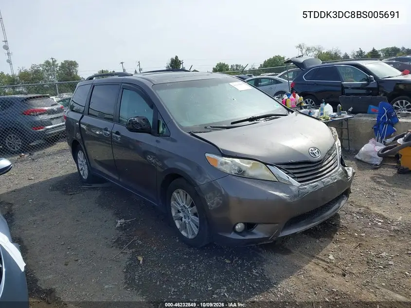 TOYOTA SIENNA 2011, VIN 5TDDK3DC8BS005691