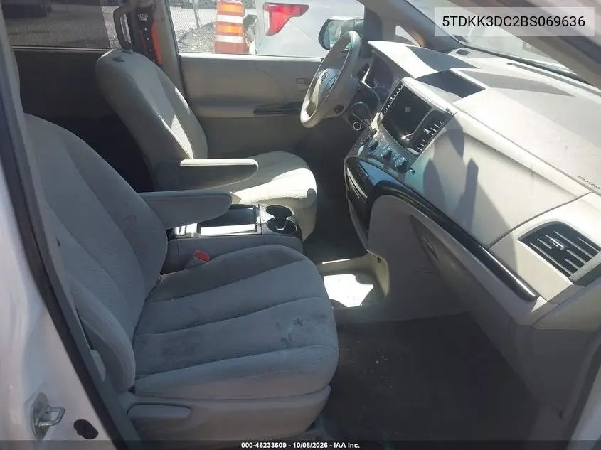 2011 TOYOTA SIENNA VIN 5TDKK3DC2BS069636 — фото 5