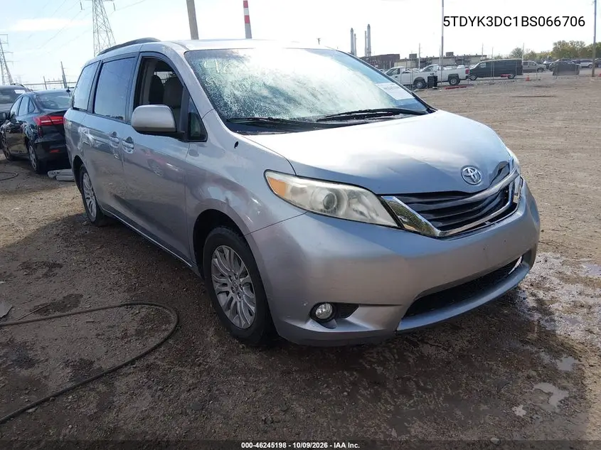 TOYOTA SIENNA 2011, VIN 5TDYK3DC1BS066706
