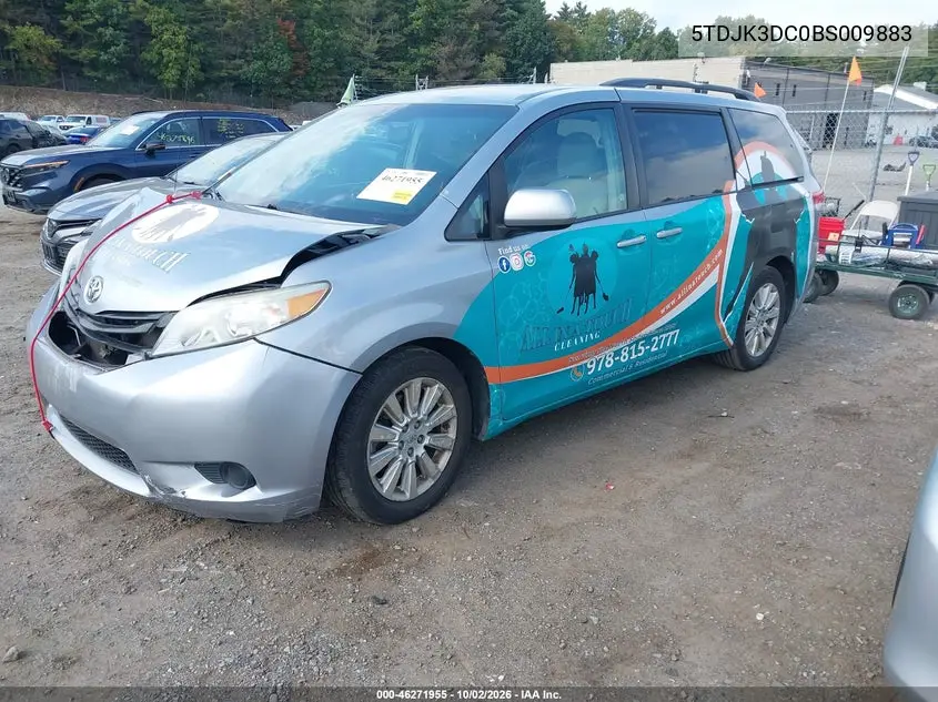 2011 TOYOTA SIENNA VIN 5TDJK3DC0BS009883 — фото 2