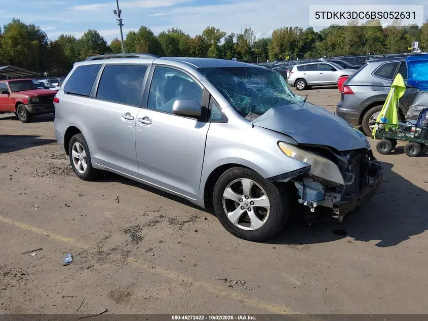 TOYOTA SIENNA 2011, VIN 5TDKK3DC6BS052631