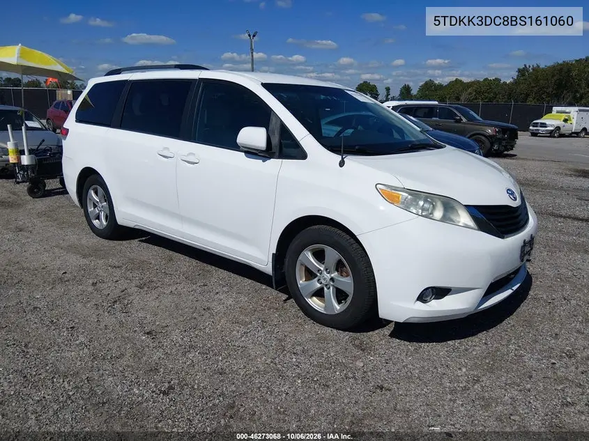 TOYOTA SIENNA 2011, VIN 5TDKK3DC8BS161060