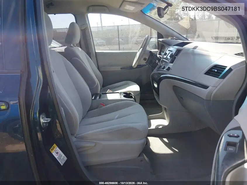 2011 TOYOTA SIENNA VIN 5TDKK3DC9BS047181 — фото 5