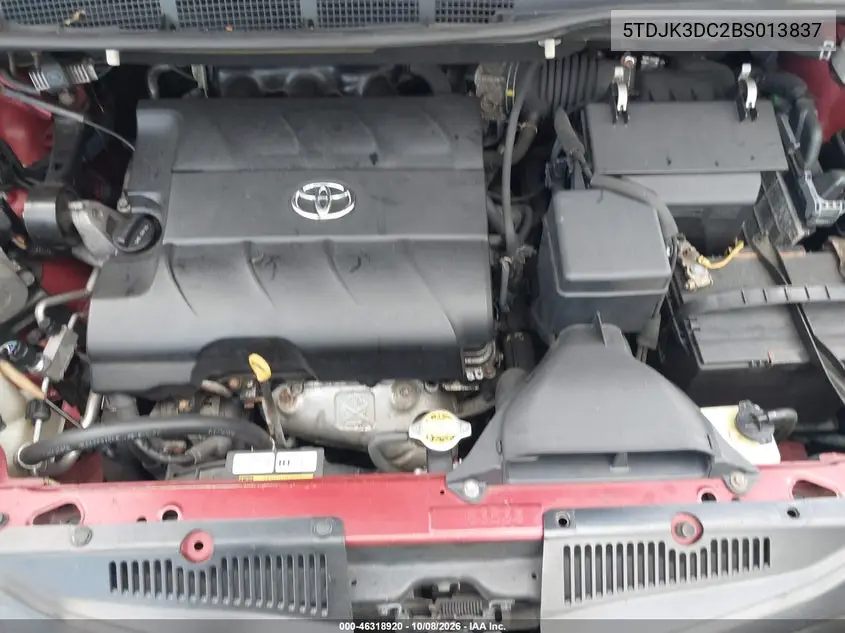 2011 TOYOTA SIENNA VIN 5TDJK3DC2BS013837 — фото 10
